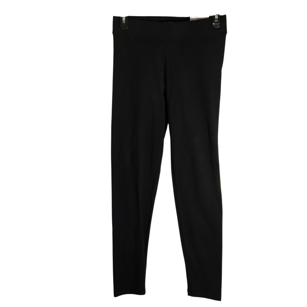 Sonoma Goods For Life Womens Mid Rise Leggings Black Solid Stretch Knit Small